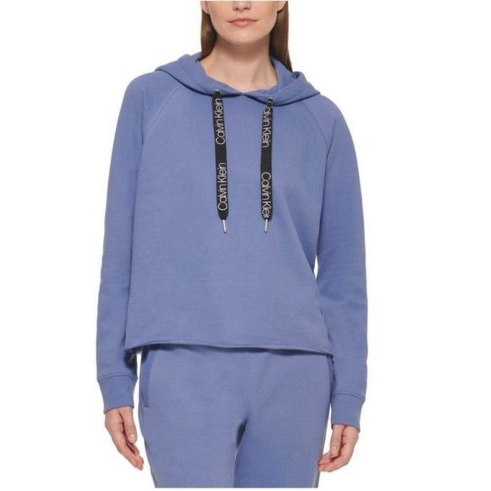 CALVIN KLEIN‎ Fleece Lined Cropped Women's Grey Hoodie Size XXL- MSRP $59.50